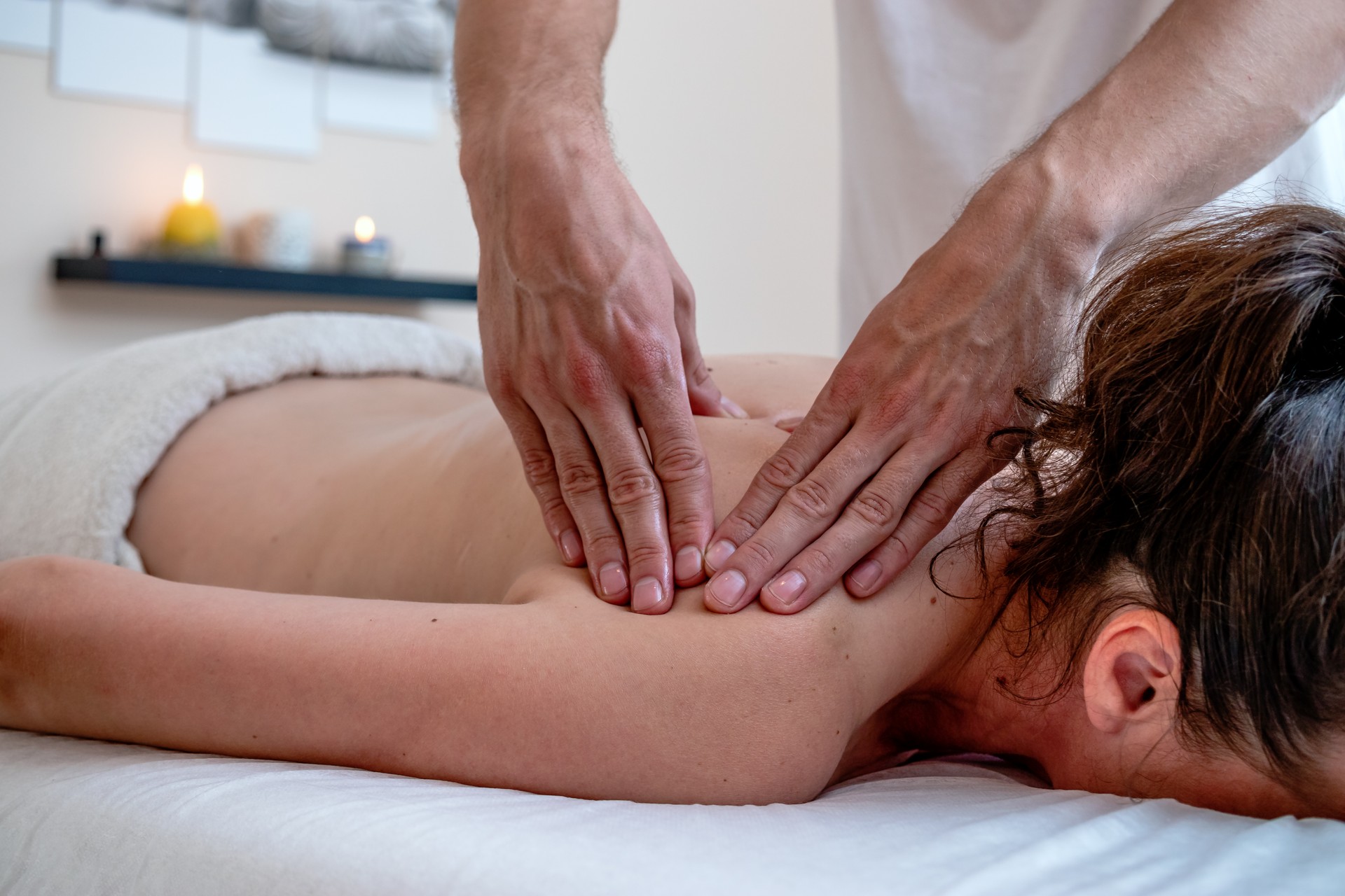 Traditional Thai relaxing back massage.